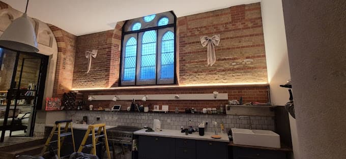 LED strip installed in a converted church